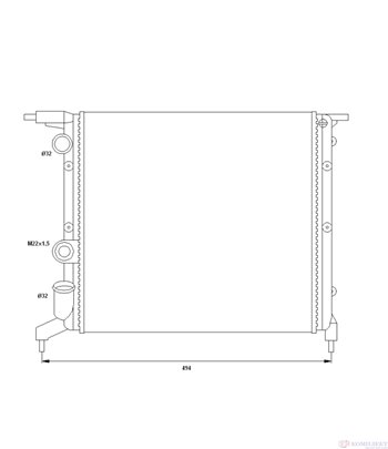 РАДИАТОР ВОДЕН RENAULT R 19 I (1988-) 1.4 - NRF