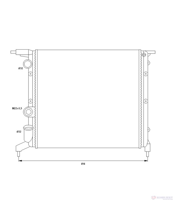 РАДИАТОР ВОДЕН RENAULT R 19 II (1991-) 1.4 - NRF
