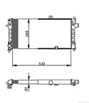 РАДИАТОР ВОДЕН OPEL CORSA A TR (1982-) 1.4 i - NRF