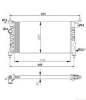 РАДИАТОР ВОДЕН VAUXHALL CORSA MK II (1993-) 1.6 GSI 16V - NRF