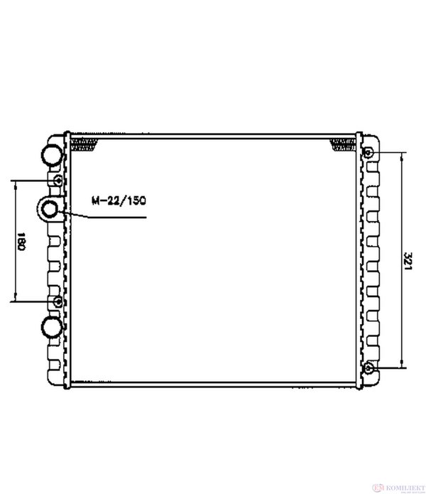 РАДИАТОР ВОДЕН VOLKSWAGEN LUPO (1998-) 1.4 TDI - NRF
