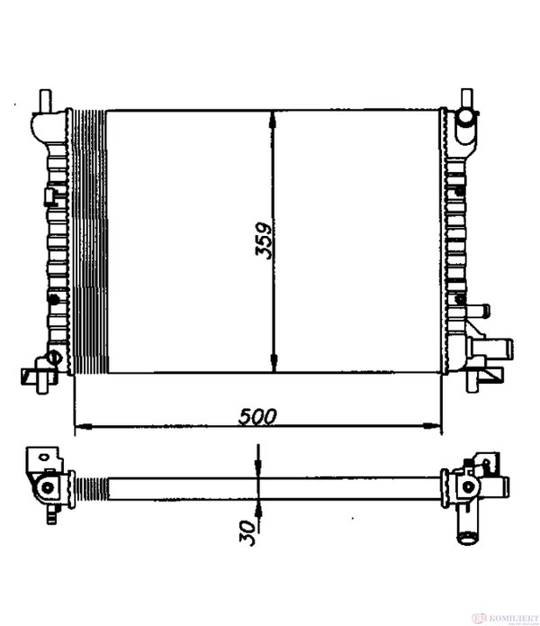 РАДИАТОР ВОДЕН FORD FIESTA IV (1995-) 1.0 i - NRF