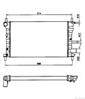 РАДИАТОР ВОДЕН FORD FIESTA BOX (1996-) 1.4 i - NRF