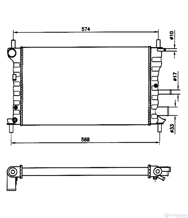 РАДИАТОР ВОДЕН FORD FIESTA IV (1995-) 1.4 i 16V - NRF