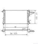 РАДИАТОР ВОДЕН OPEL VECTRA A (1988-) 1.4 S - NRF