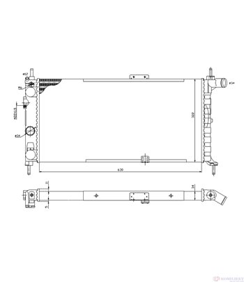 РАДИАТОР ВОДЕН OPEL KADETT E COMBI (1984-) 1.8 i - NRF