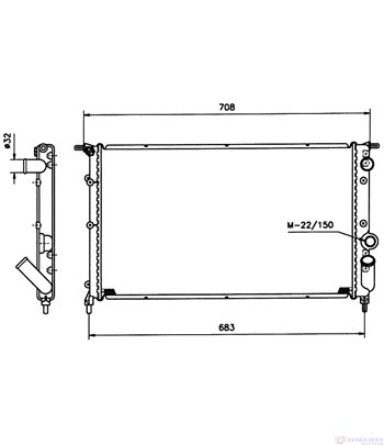 РАДИАТОР ВОДЕН RENAULT R 21 COMBI (1986-) 1.7 - NRF