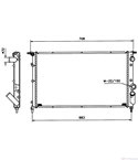 РАДИАТОР ВОДЕН RENAULT R 21 SEDAN (1986-) 1.7 - NRF