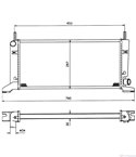 РАДИАТОР ВОДЕН FORD ESCORT IV CABRIOLET (1986-) 1.6 i - NRF