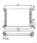 РАДИАТОР ВОДЕН FORD FIESTA IV (1995-) 1.4 i 16V - NRF