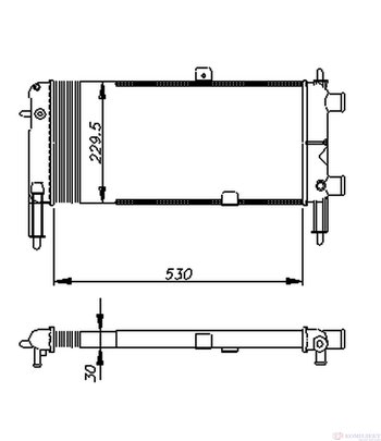 РАДИАТОР ВОДЕН OPEL CORSA A HATCHBACK (1982-) 1.0 - NRF