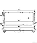 РАДИАТОР ВОДЕН OPEL COMBO (1994-) 1.7 D - NRF