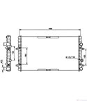 РАДИАТОР ВОДЕН SEAT IBIZA III (1999-) 1.9 TDI - NRF