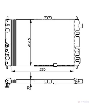 РАДИАТОР ВОДЕН OPEL ASCONA C HATCHBACK (1981-) 1.8 E - NRF
