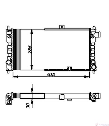РАДИАТОР ВОДЕН OPEL ASCONA C HATCHBACK (1981-) 1.3 N - NRF