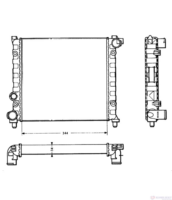 РАДИАТОР ВОДЕН SEAT IBIZA I (1984-) 0.9 - NRF