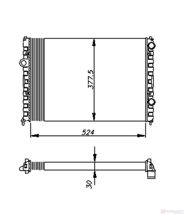 РАДИАТОР ВОДЕН VOLKSWAGEN PASSAT VARIANT (1988-) 2.0 - NRF