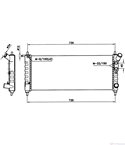РАДИАТОР ВОДЕН VAUXHALL CORSA MK II (1993-) 1.0 i 12V - NRF