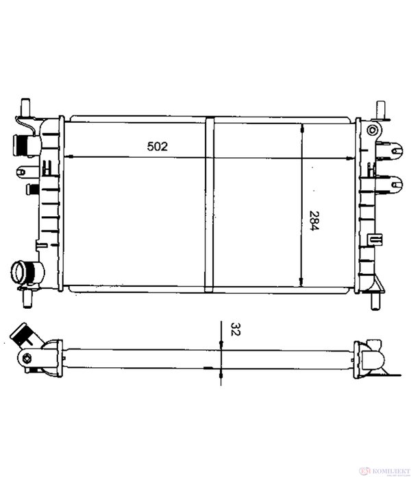 РАДИАТОР ВОДЕН FORD ESCORT V COMBI (1990-) 1.3 - NRF