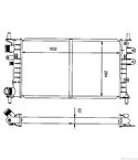 РАДИАТОР ВОДЕН FORD ESCORT VI (1992-) 1.3 - NRF
