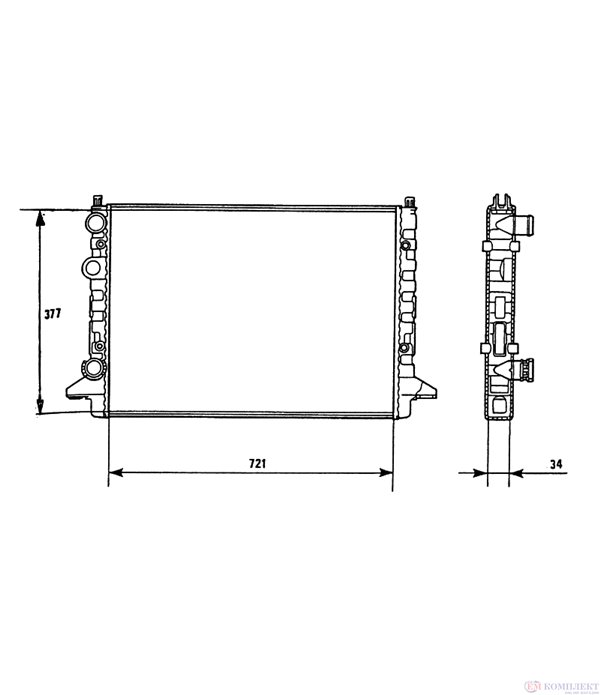 РАДИАТОР ВОДЕН VOLKSWAGEN PASSAT VARIANT (1988-) 2.0 - NRF