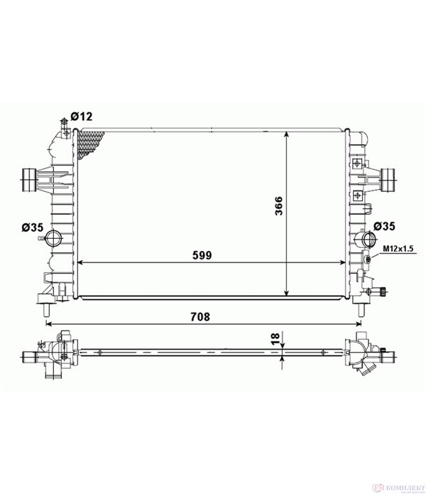 РАДИАТОР ВОДЕН OPEL ZAFIRA VAN (2010-) 1.8 - NRF