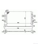 РАДИАТОР ВОДЕН OPEL ASTRA H GTC (2005-) 1.6 - NRF