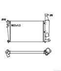 РАДИАТОР ВОДЕН PEUGEOT PARTNER (1996-) 1.1 - NRF