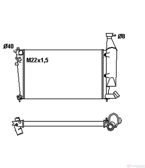 РАДИАТОР ВОДЕН PEUGEOT PARTNER COMBISPACE (1996-) 1.8 - NRF