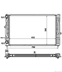РАДИАТОР ВОДЕН AUDI A4 AVANT (1995-) 1.8 T quattro - NRF