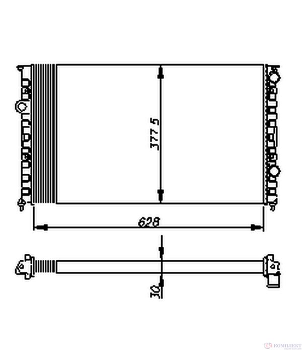 РАДИАТОР ВОДЕН VOLKSWAGEN GOLF III VARIANT (1993-) 1.9 TDI - NRF