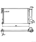 РАДИАТОР ВОДЕН PEUGEOT 306 (1993-) 1.8 16V - NRF