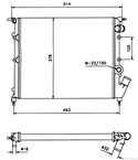 РАДИАТОР ВОДЕН RENAULT RAPID (1985-) 1.2 - NRF