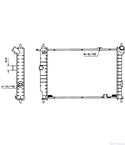 РАДИАТОР ВОДЕН OPEL ASTRA F (1991-) 2.0 i - NRF