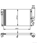 РАДИАТОР ВОДЕН PEUGEOT 405 II (1992-) 2.0 16V MI - NRF