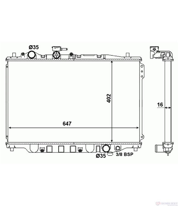 РАДИАТОР ВОДЕН MAZDA 626 III COUPE (1987-) 1.8 - NRF