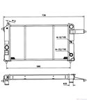 РАДИАТОР ВОДЕН OPEL VECTRA A HATCHBACK (1988-) 1.6 i - NRF