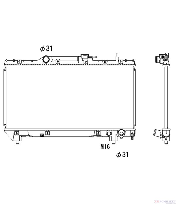 РАДИАТОР ВОДЕН TOYOTA CARINA E SEDAN (1992-) 2.0 GTi 16V - NRF