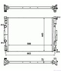 РАДИАТОР ВОДЕН RENAULT MEGANE II COMBI (2003-) 1.6 16V Hi-Flex - NRF