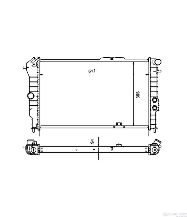 РАДИАТОР ВОДЕН OPEL VECTRA A HATCHBACK (1988-) 2.0 i GT - NRF
