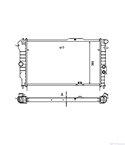 РАДИАТОР ВОДЕН VAUXHALL CAVALIER MK III (1988-) 2.0 SRi - NRF