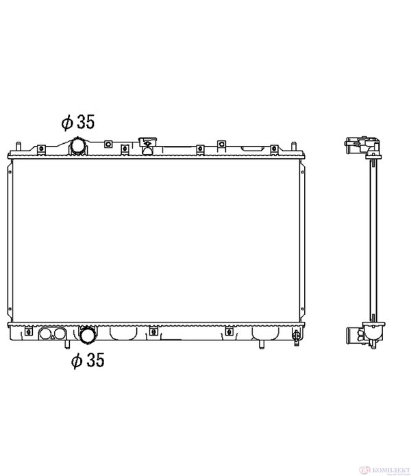 РАДИАТОР ВОДЕН MITSUBISHI COLT V (1995-) 1300 GL,GLX - NRF
