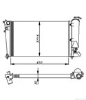 РАДИАТОР ВОДЕН CITROEN ZX (1991-) 1.4 i - NRF
