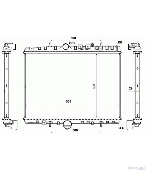 РАДИАТОР ВОДЕН CITROEN C5 BREAK (2001-) 2.0 16V - NRF