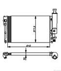 РАДИАТОР ВОДЕН PEUGEOT 405 I BREAK (1987-) 1.6 - NRF