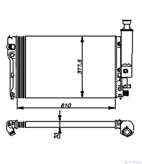 РАДИАТОР ВОДЕН PEUGEOT 405 I BREAK (1987-) 1.6 - NRF