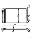 РАДИАТОР ВОДЕН PEUGEOT 405 I BREAK (1987-) 1.9 D - NRF