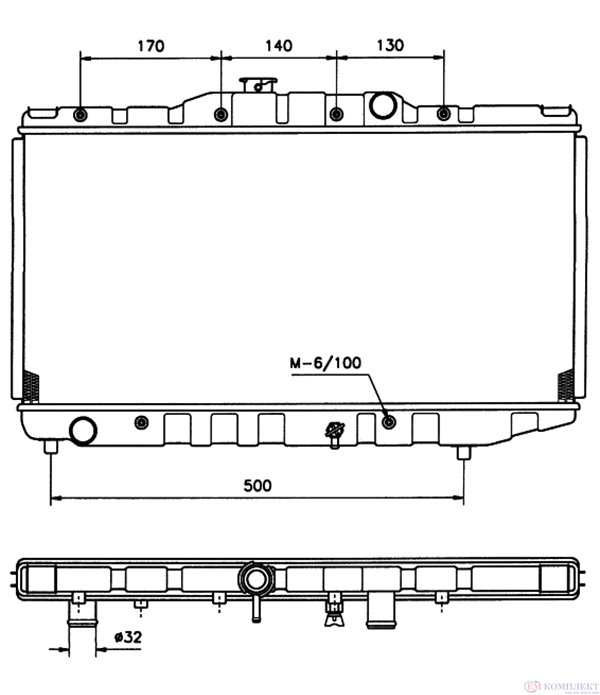 РАДИАТОР ВОДЕН TOYOTA COROLLA FX COMPACT (1984-) 1.6 GT 16V - NRF