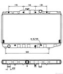 РАДИАТОР ВОДЕН TOYOTA COROLLA LIFTBACK (1983-) 1.6 - NRF