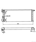 РАДИАТОР ВОДЕН LANCIA Y10 (1985-) 1.0 Turbo - NRF